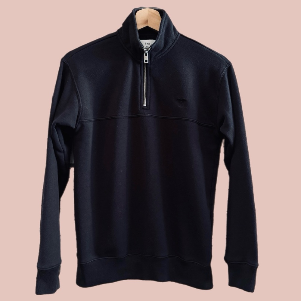 Atitzia TNA 1/4 Zip Warm Up Sweater Black Soft Cozy
